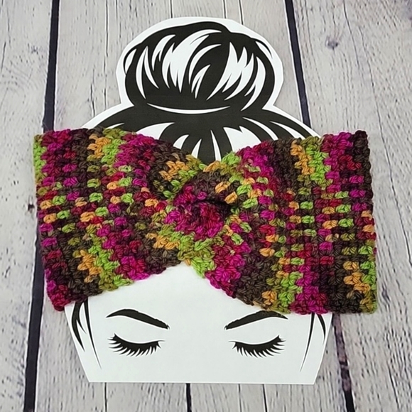 Handmade Crochet Wool Twist Headband Earwarmer NEW! - Picture 1 of 3